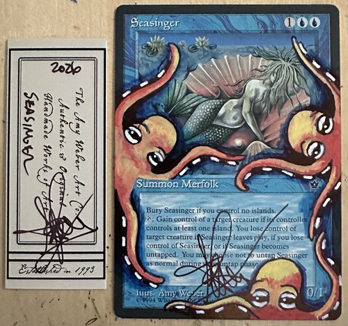 Mtg seasinger altered sketch - seasinger,