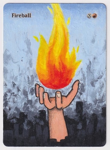Altered fireball wotc mtg - hp,